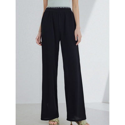 百丝BCVOGA通勤简约直筒长裤2024夏季爆款轻薄透气宽松休闲裤女