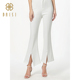 高腰显瘦垂感弹力黑色百搭九分裤 白色气质直筒微喇裤 女2025夏新款