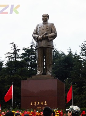 毛主席铜像大号2.85米站立 开国树脂像全身站像真人比例户外雕.1