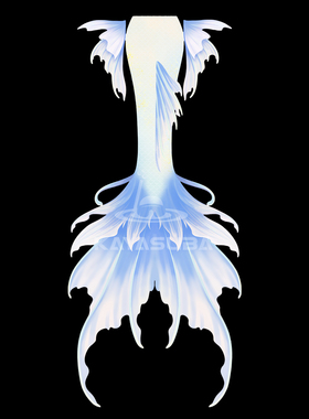 KAYASUBA语翼蓝烫金美人鱼鱼尾潜水海洋馆拍摄泳衣套装