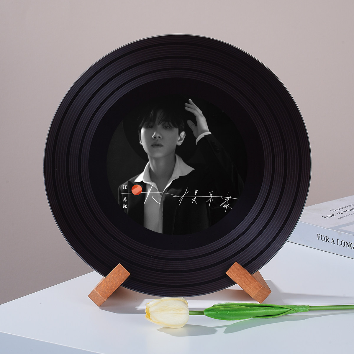 汪苏泷可定制高档黑胶唱片摆件生日创意礼物电视柜杂志架装饰