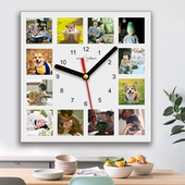 定制照片挂钟婚纱照亲子照宠物照个性 饰挂钟表 纪念礼品礼物家居装