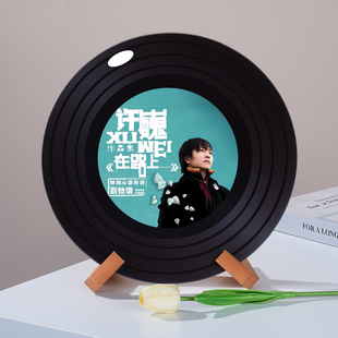 许巍周边高档黑胶唱片杂志架电视格子酒吧咖啡馆摆件创意生日礼物