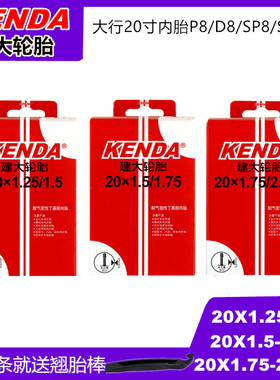 KENDA建大20寸内胎大行折叠车P8/D8/SP18防爆美  法嘴406轮组内胎
