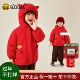宝宝红色拜年服外套厚 男童羽绒服儿童冬款 三防 bduck小黄鸭童装