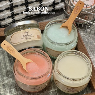 骨折价!SABON萨邦精油海盐精油身体磨砂膏全身去角质浴盐320g