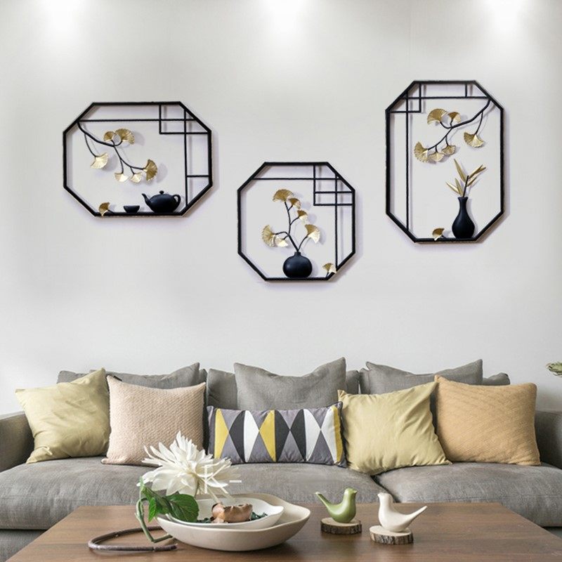 中式复古铁艺墙上装饰壁挂客厅房间家居家用背景创意银杏装修壁式|msdalam kategori Aksesori rumah, mural - dari Buy2taobao.com untuk memberikan perkhidmatan ejen Taobao profesional membeli