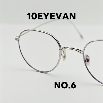 10 EYEVAN NO.6 日系纯钛超轻手工镜框天然贝母鼻托925银饰配重