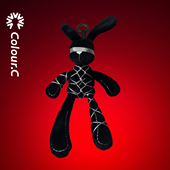 创意捆绑兔子玩偶挂件车载背包装 饰绳艺毛绒公仔手工绑缚趣味礼物