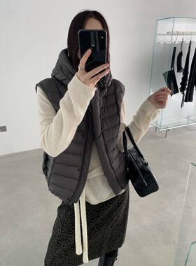 连帽修身显瘦羽绒马甲背心外套