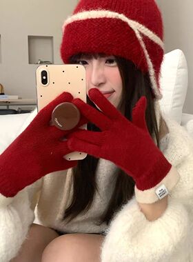 触屏手套女士高颜值新款冬