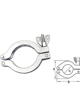 紧固无缝表座DIN28403KF40铝合金卡箍定做手动定做316快拆放气kf