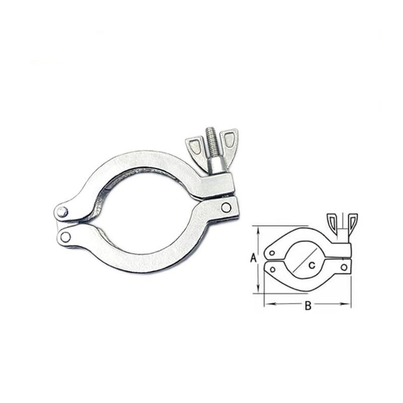 卡子DIN28403快装式卡压KF50铝合金抱箍阀门设备卡扣接口密封管箍