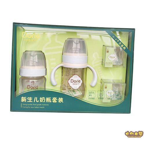 多吉宝贝宽口径新生儿奶瓶礼盒装