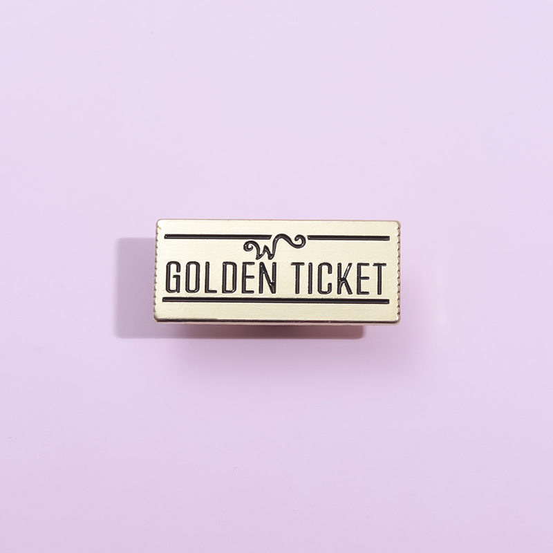 查理和巧克力工厂胸针旺卡巧克力金色门票徽章奇幻电影爱好者勋章
