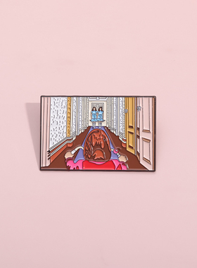 闪灵恐怖电影场景俯瞰酒店走廊胸针金属徽章衣服包包装饰笔袋挂件