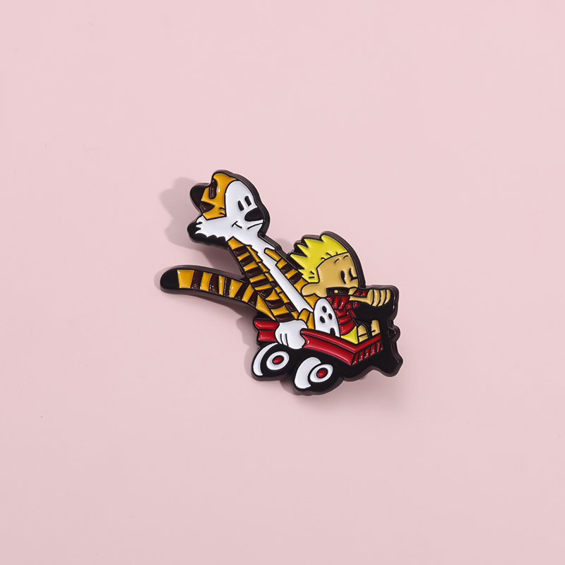 卡尔文与霍布斯虎金属胸针