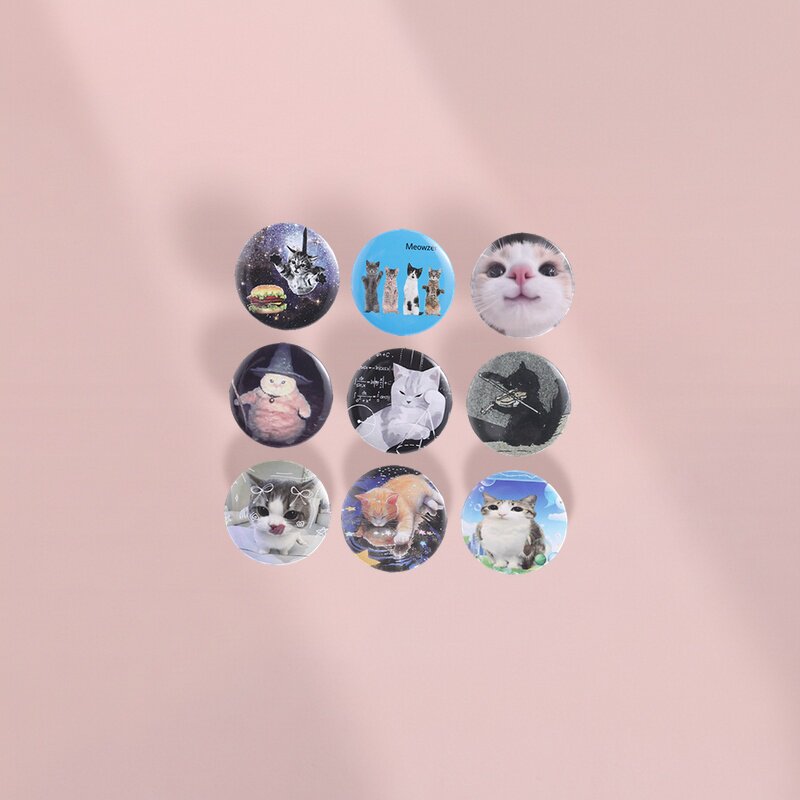 2026 新款猫咪徽章 网红同款趣味猫脸胸针 学生书包配饰
