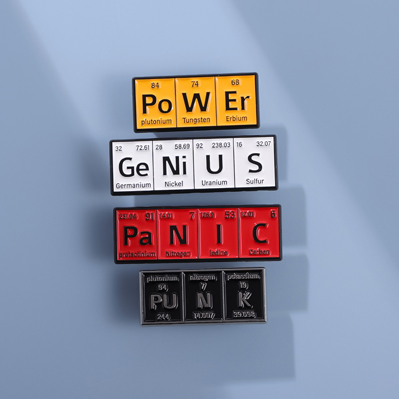 化学元素序号胸针卡通金属徽章