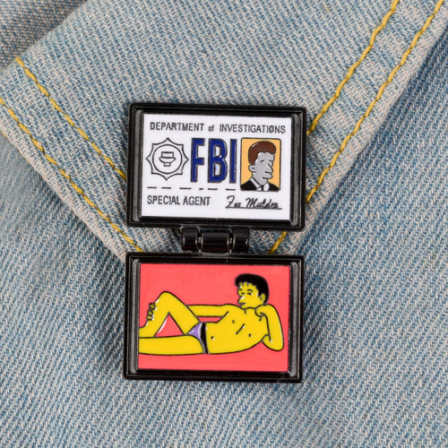 森系INS潮翻盖可爱卡通衣服胸针