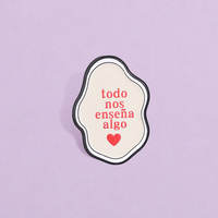 Gentle and healing text brooches in Spanish, "Everything Can be Taught" brooches, niche artistic accessories thumbnail 4