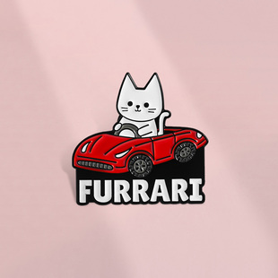 可爱司机小猫卡通胸针金属徽章可爱装饰品衣服包挂件扣针配饰礼物