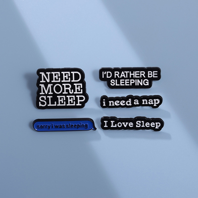 我爱睡觉搞怪趣味胸针金属徽章