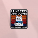 可爱小猫咖啡卡通胸针金属徽章创意短语个性 男女衣服背包配饰徽章