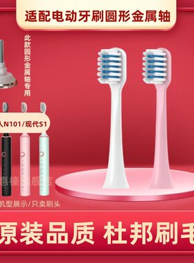 适配南极人N101现代S1电动牙刷头金属轴成人替换头杜邦刷毛8支装