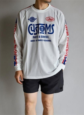 DEUS复古速降服摩托车越野骑行服长袖网眼速干衣t恤机车骑士装备