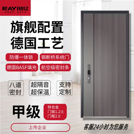 锐亿防盗门 隔音安全门 家用甲级门 官方正品入户门 支持定制大门