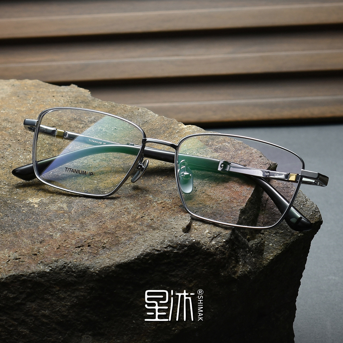 超轻纯钛方形牛角眼镜框男款商务复古厚边大脸全框近视镜架防蓝光