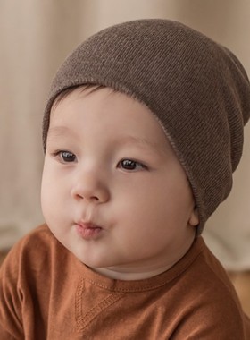 韩国进口KIDS CLARA婴儿童包头帽子春秋季男女宝宝防风套头保暖帽