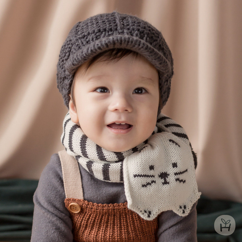 韩国进口婴儿童围巾男女宝宝时尚秋冬季新款保暖围脖脖套3-36个月