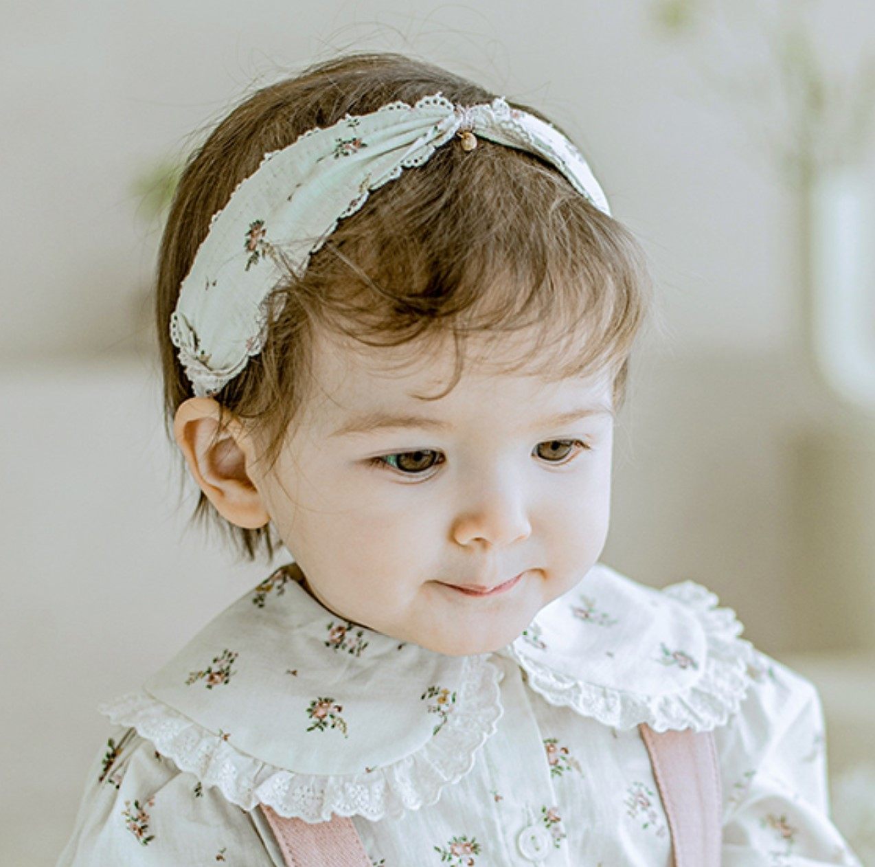 韩国进口婴儿童3-12个月淑女宝宝小碎花发带公主头花百天配饰发圈,童装/婴儿装/亲子装,发饰,淘宝优惠券,粉丝福利购,淘宝优惠卷