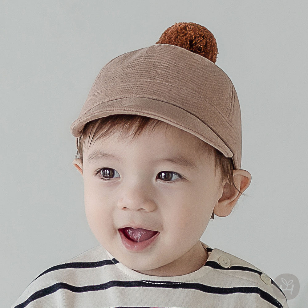 韩国进口秋冬季新款男女宝宝翻边百搭简约鸭舌帽子婴儿童遮太阳帽