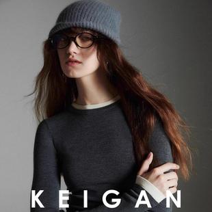 开间 撞色假两件多领针织打底 德国BIELLA160s黄金羊毛120s可水洗