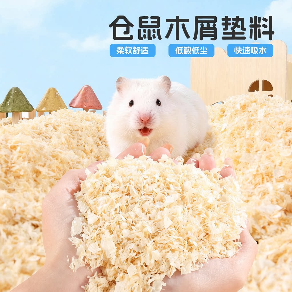 仓鼠木屑金丝熊专用低尘白杨木刨花除臭垫料用品大全