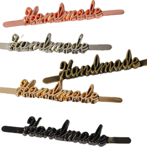 手作金属商标包前幅标牌