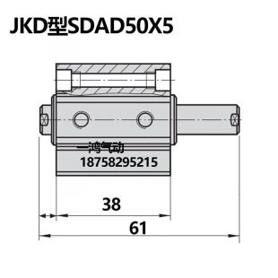 JKD型UPC型SDAD50X5SDAD50X10砂光机砂带摆动气缸双出轴摆动JKD型