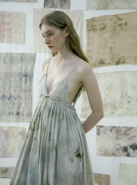 【SALE】PengTai 法式药染吊带长裙 连衣裙 PARTOU品牌集合店