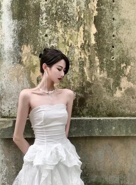 Jagee Chen 白色水母抹胸【PARTOU】