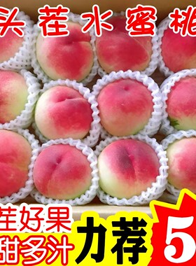 陕西礼泉北京8号金鱼红水蜜桃5斤新鲜包邮当季桃子孕妇水果甜桃