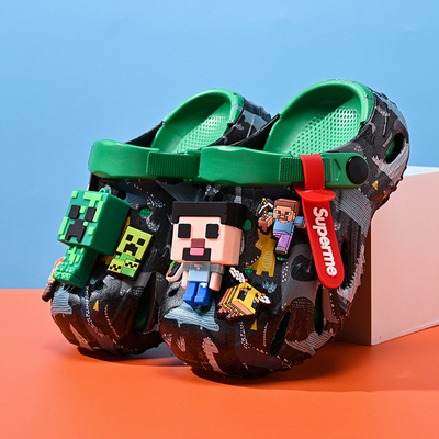 我的世界儿童洞洞鞋男童拖鞋夏季新款男孩防滑软底宝宝凉拖鞋凉鞋 — 2