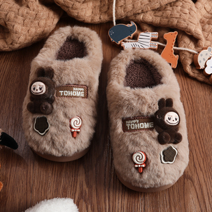 拉布布儿童棉拖鞋男童2025冬季新款女童室内家居男孩保暖棉鞋拖鞋