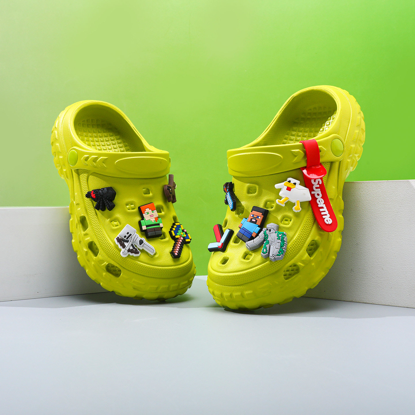 我的世界儿童洞洞鞋夏季新款男童凉拖鞋男孩防滑软底外穿滩鞋拖鞋