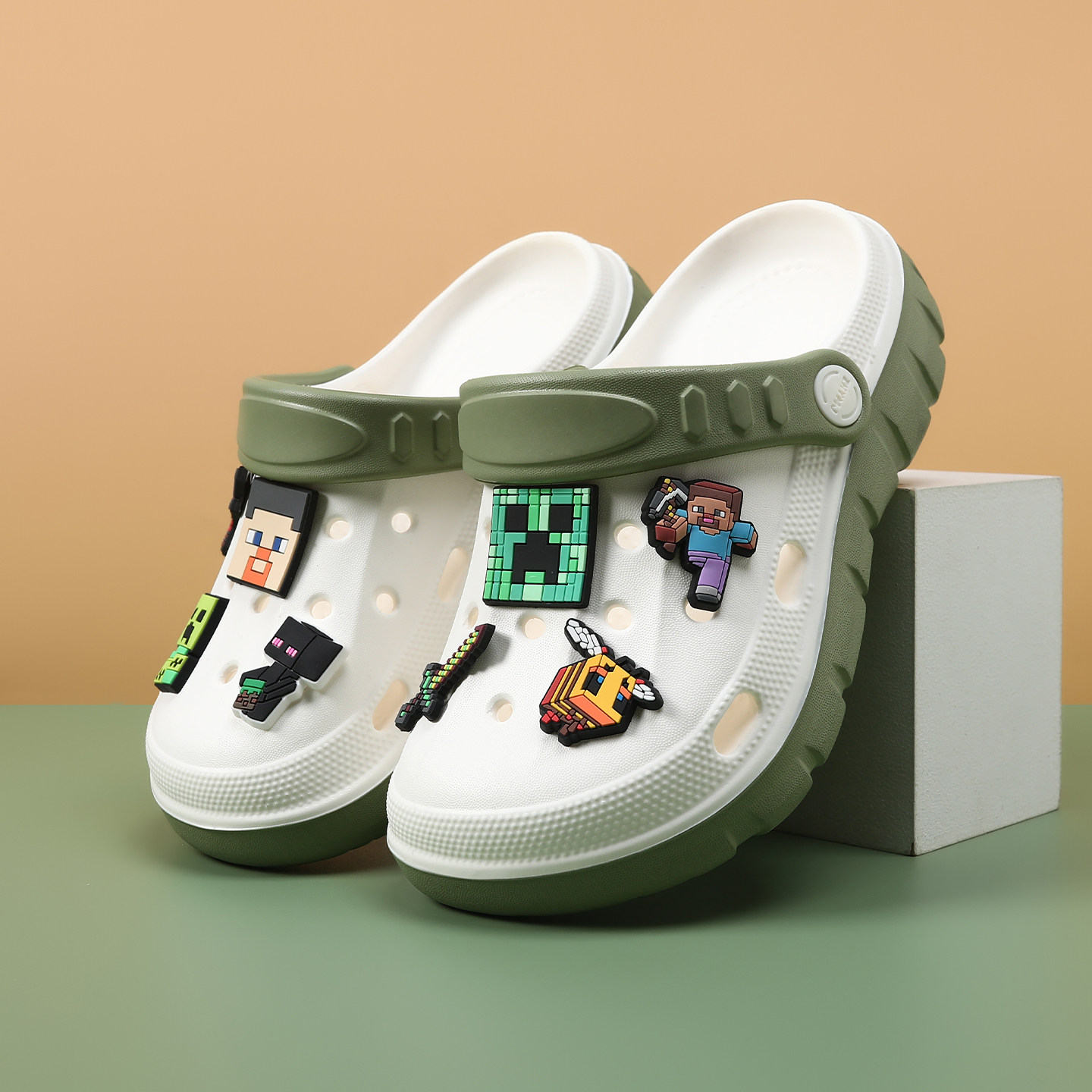 我的世界男童洞洞鞋儿童拖鞋2026夏季新款男孩防滑软底宝宝中大童