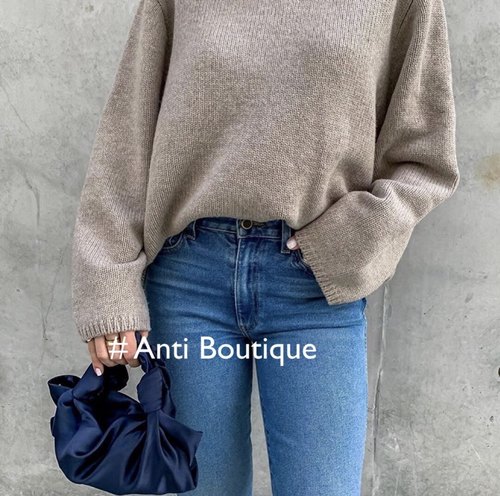 ANTI小众饺子包定制设计款缎面