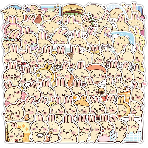 200张chiikawa乌萨奇贴纸卡通可爱搞怪趣味乌萨奇周边diy手帐贴画