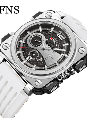 青少年手表男款氦气男士初中高中学生大表盘方形户外运动石英防水